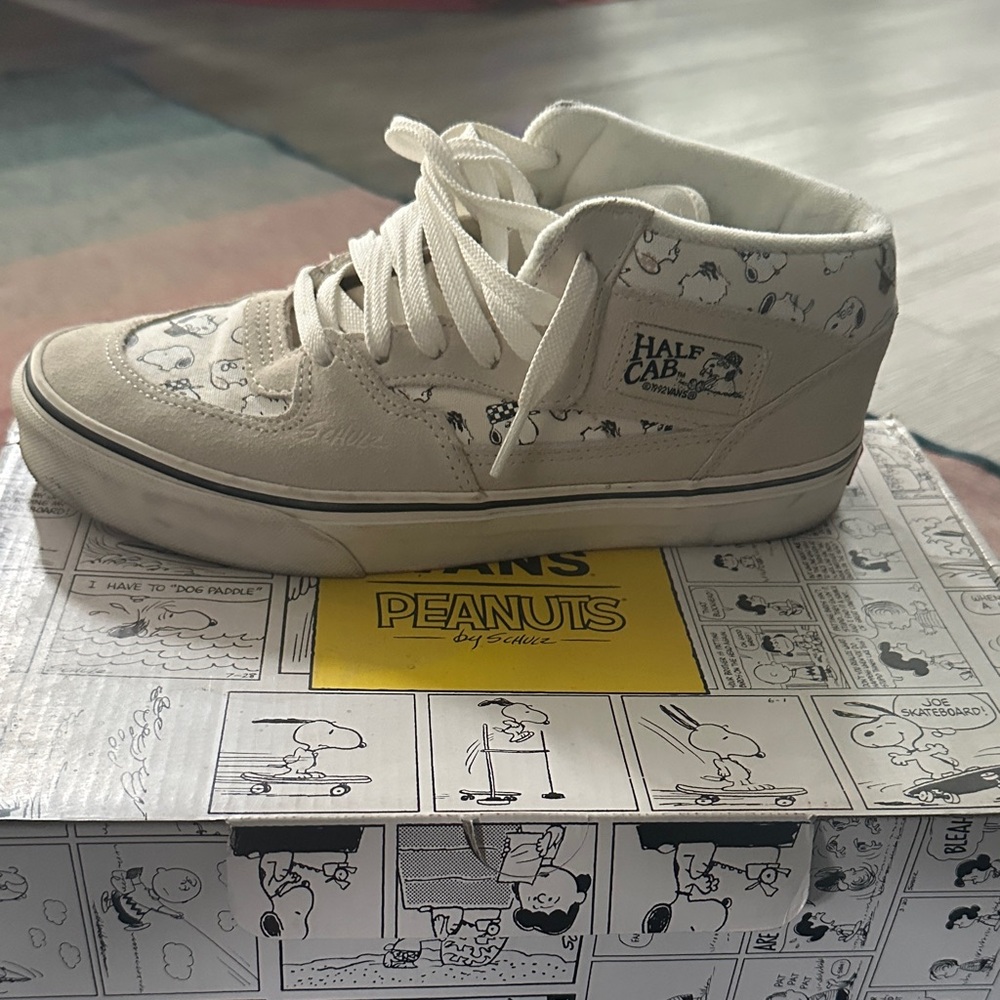 Vans Half Cab Peanuts White Sneakers
